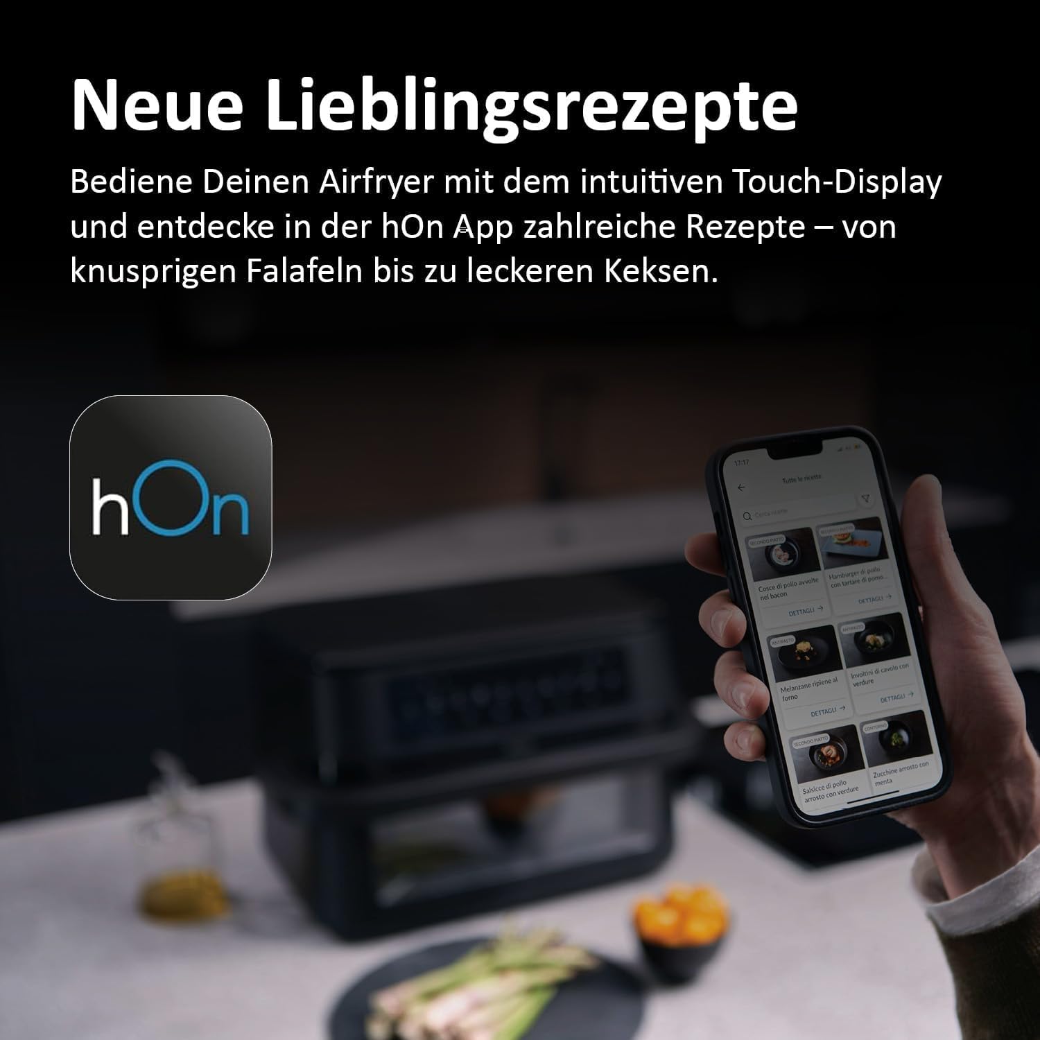 Haier Heißluftfritteuse Flex | 11 L Airfryer Dual mit herausnehmbarer Trennwand & Sichtfenster für 9 Portionen | 8 Funktionen | spülmaschinenfest