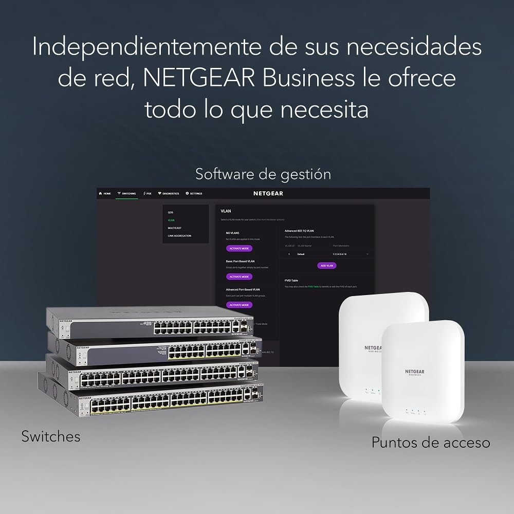 NETGEAR Switch Ethernet no gestionable de 5 Puertos Gigabit Ethernet PoE de (GS305PP) con 4 Puertos PoE+ de 83 W, Montaje de sobremesa o en Pared