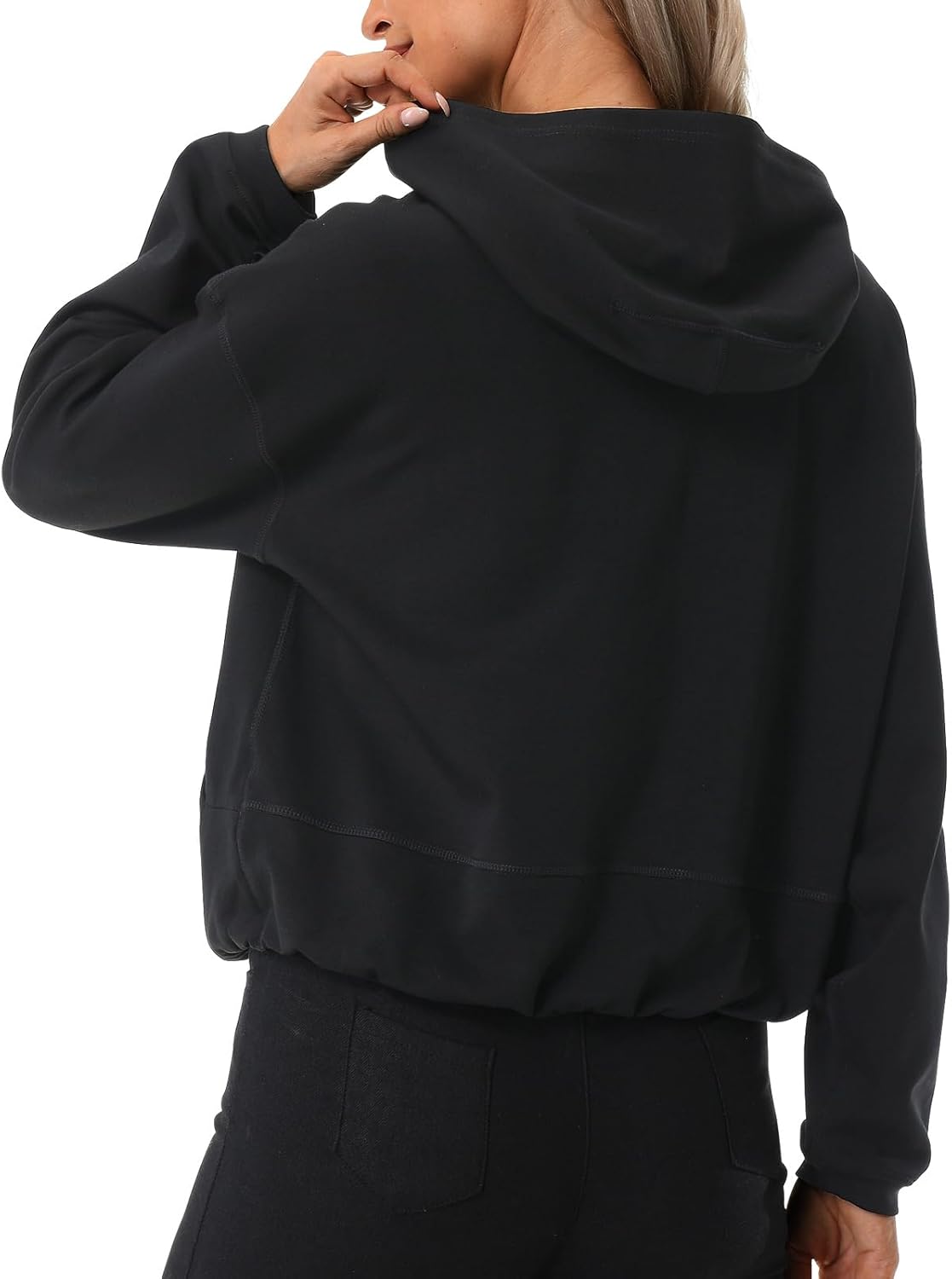 Turnhier Womens Zip Up Hoodies Long Sleeve Cropped Sweatshirts Jackets Casual Fall Outfits Winter Clothes with Pockets - Image 4