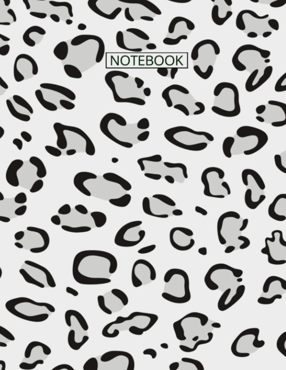 Notebook: Snow Leopard Print Composition Notebook | College Ruled 110 Print | 8.5" x 11"