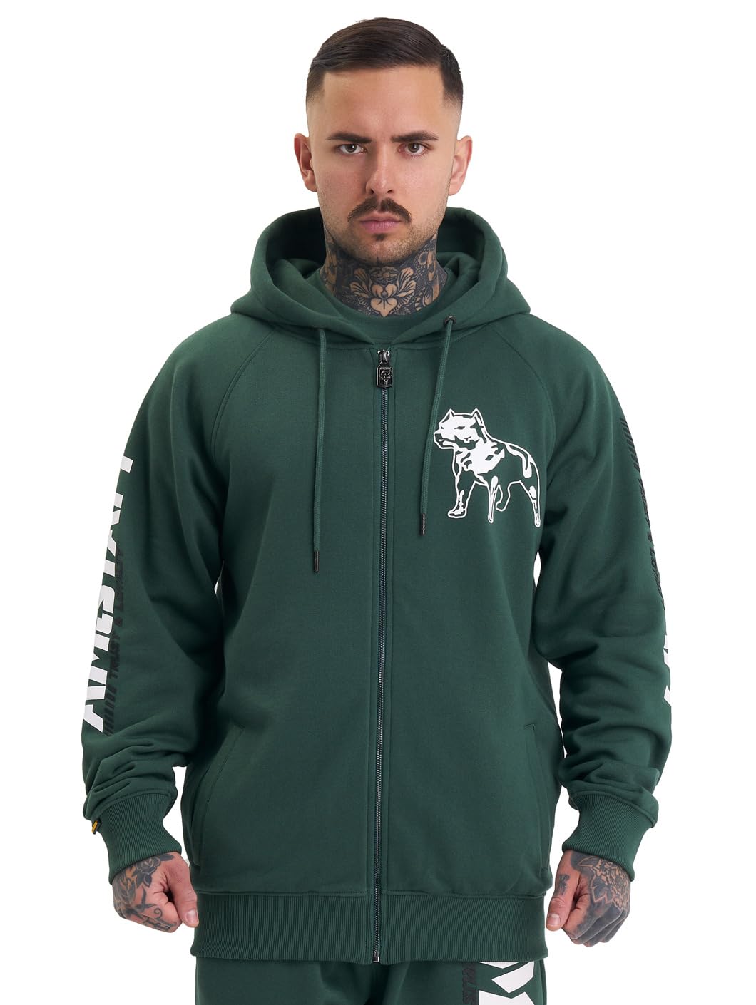Amstaff Herren Logo 2.0 Ziphoodie Kapuzenpullover Zip Hoodie Sweatshirt Hoody Kapuzen Jacke Langarm