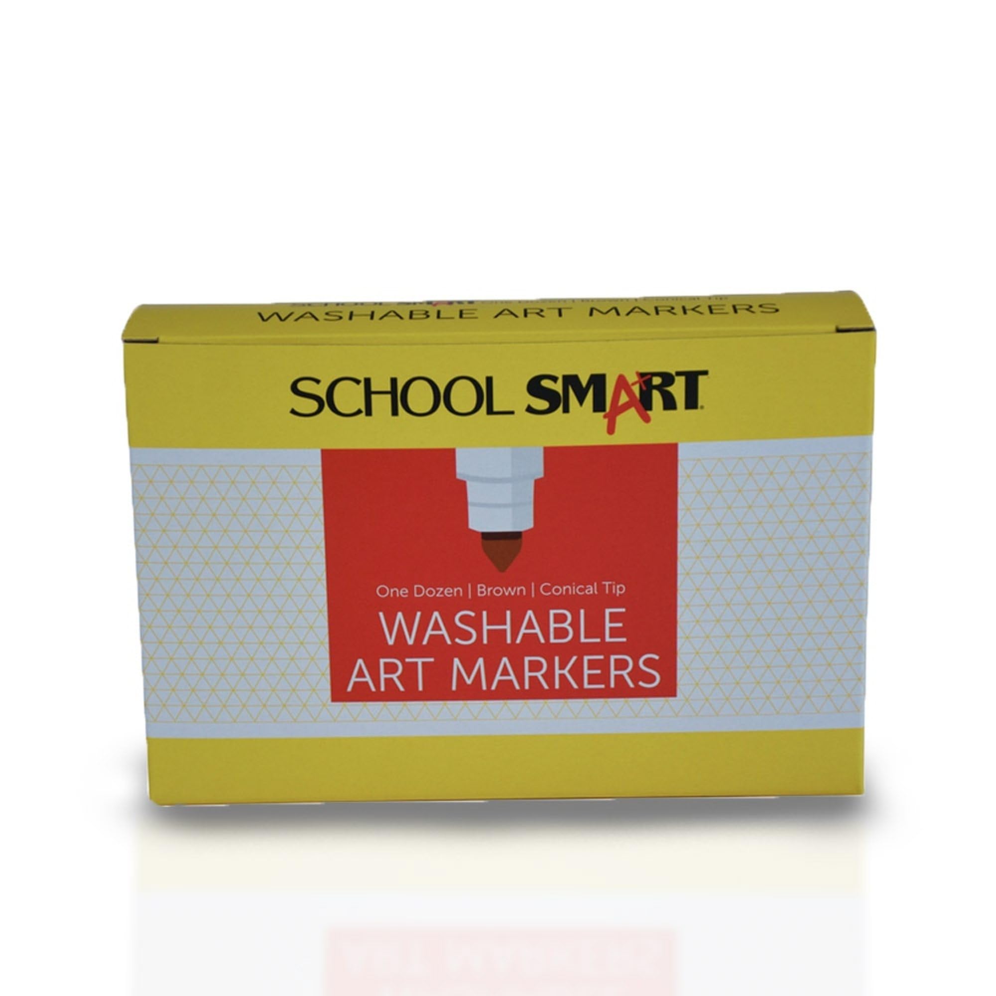 School Smart Washable Art Markers, Conical Tip, Brown, Pack of 12 - Image 8