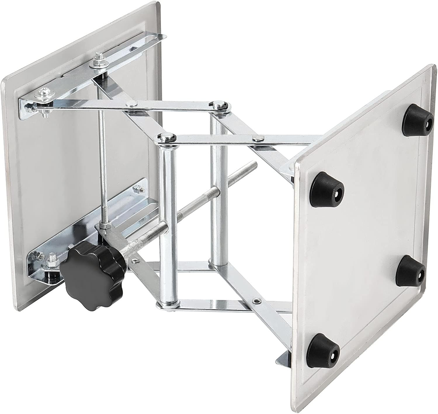 JOIKIT 2 PCS 8 x 8 in Stainless Steel Lab Jack Sicissor Stand, 85mm to 280mm Expandable Lab Lift Table Platform, Load Bearing 15kg/33lbs
