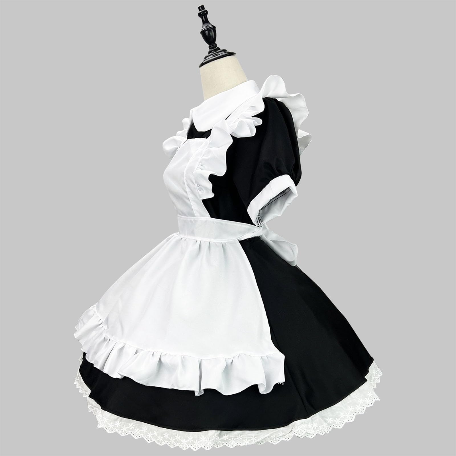 Maid Dress Niedliche Dienstmädchen Sexy Y2k Clothes Karneval Crossdresser Kleid Cosplay Anime Kostüm Rollenspiel Sissy Cheerleader Zimmermädchen Schuluniform Damen Hausmädchen Outfit Set Femboy