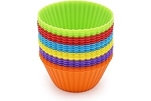 24-Pack Multicolor Silicone Cupcake Baking Cups