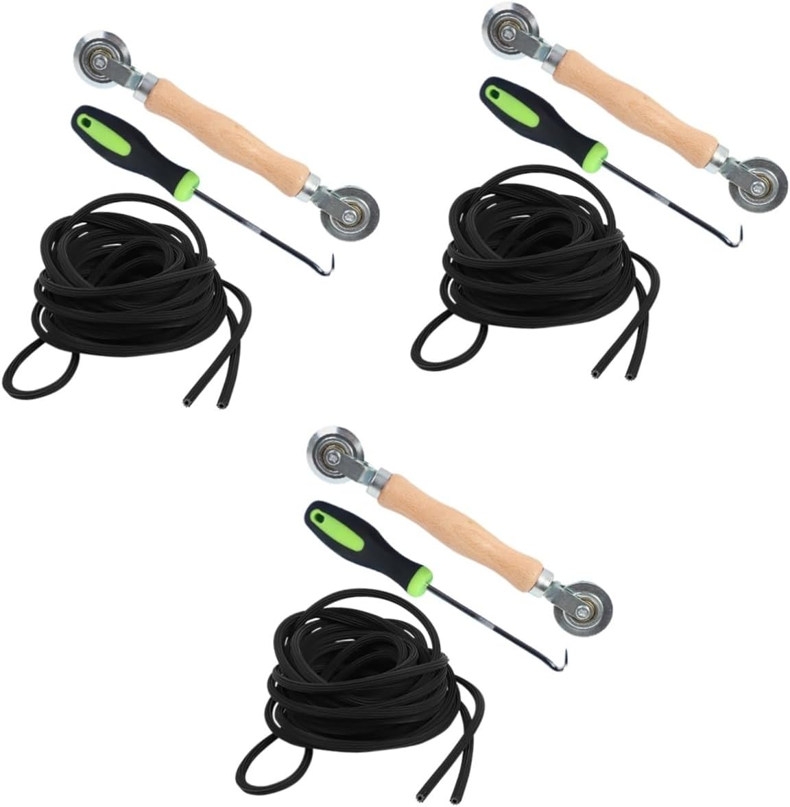 jojofuny 3sets Window Screen Repair Kit Spline Roller Tool DIY Home Window Screen Repair