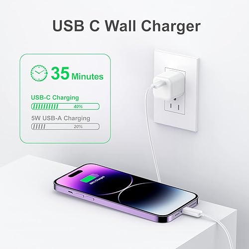 Miniatura 2 de Besgoods - Bloque de cargador USB C, paquete de 3, 5 V, 2.4 A, cargador de teléfono, adaptador de corriente, mini cubo, enchufe de pared compatible