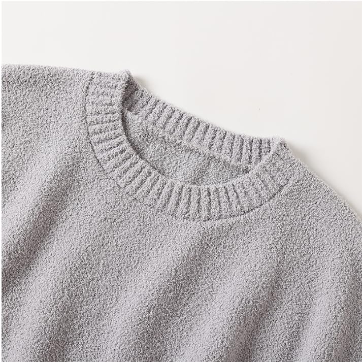 Women's Oversized Sweater Crewneck Long Sleeve Soft Fuzzy Knit Pullover Sweaters Fashionable Warm Knitted Top4