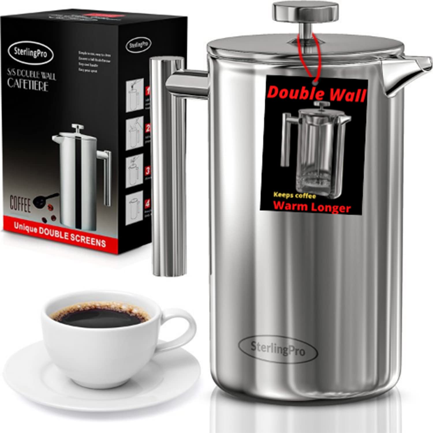 Double Wall Stainless Steel French 