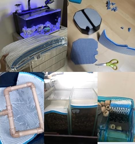 Filtro para aquário perlon e esponja com 8 etapas e reutilizavel (durabilidade superior a 1 ano) (25