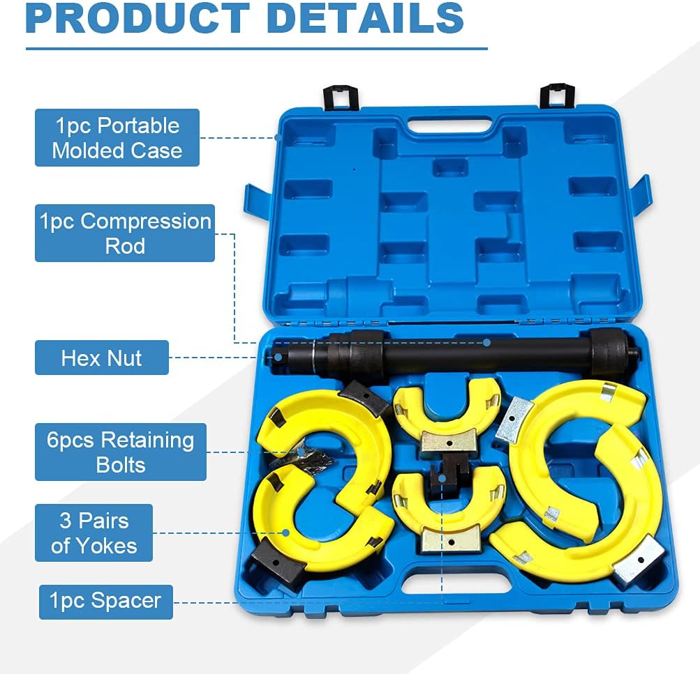 ECCPP Universal Macpherson Strut Spring Compressor Kit Interchangeable Fork Tool Set