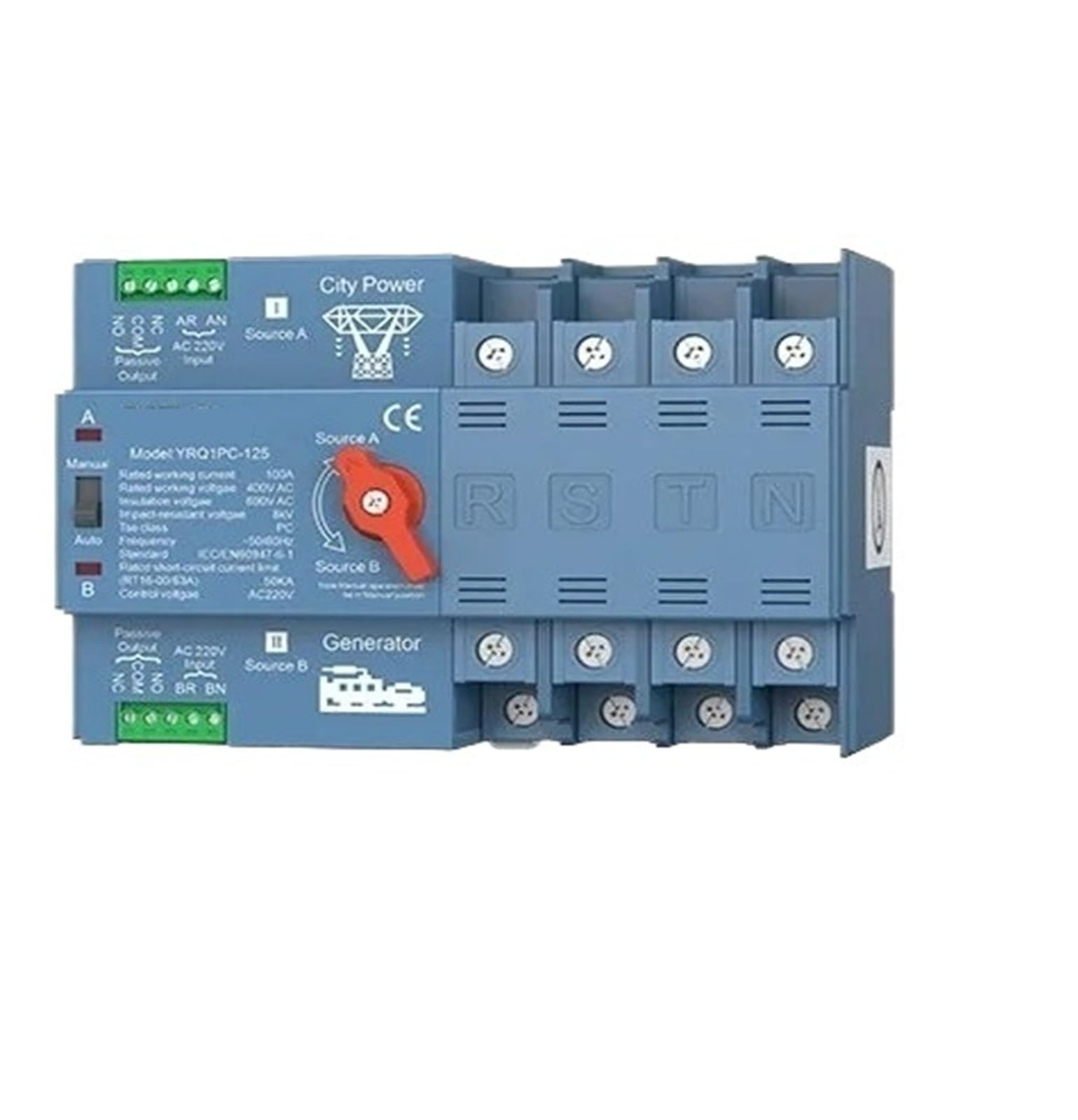 Interruptor de transferencia automatica 125A para solucionar apagones 4