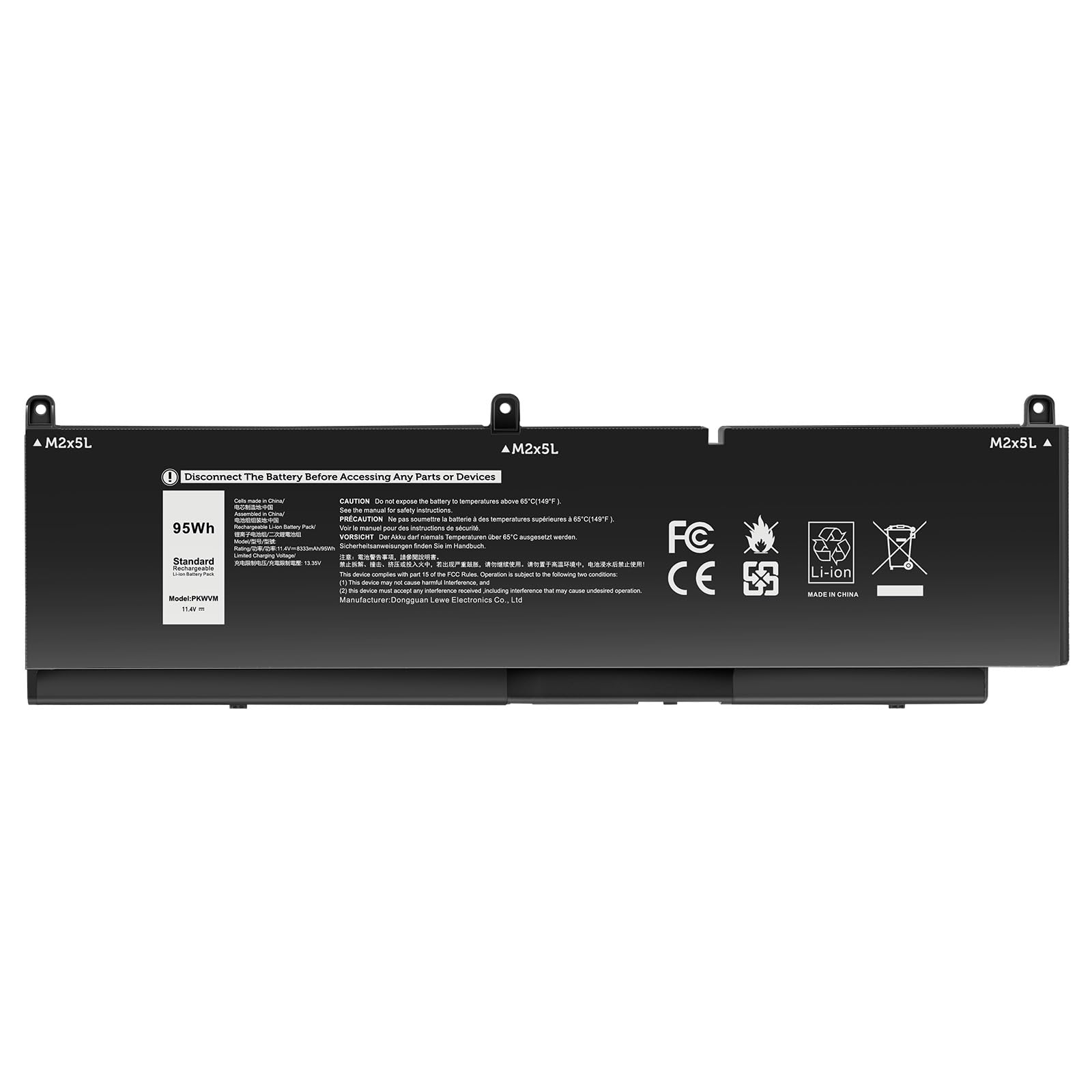 ASUNCELL 11.4V/95Wh PKWVM Laptop Akku für Dell Precision 7550 7560 7750 7760 Mobile Workstation Series, Dell P44E P93F P44E001 P44E002 P93F001 P93F002 Series, PKWVM C903V CR72X 68ND3