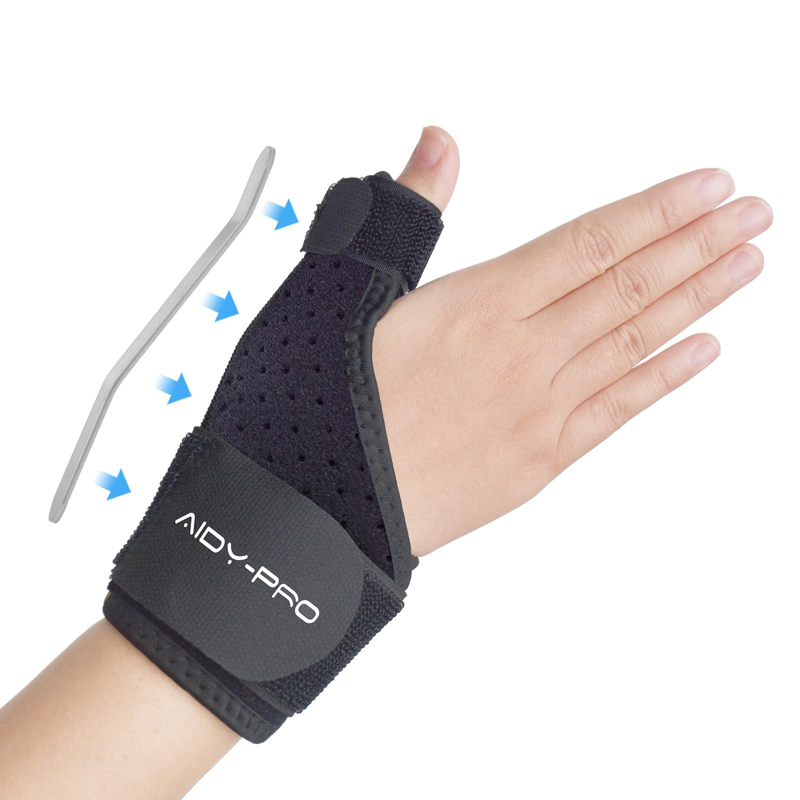 AIDY-PRO Trigger Thumb Brace Right Hand or Left Hand for Arthritis Pain and Support Wrist Brace Thumb Spica
