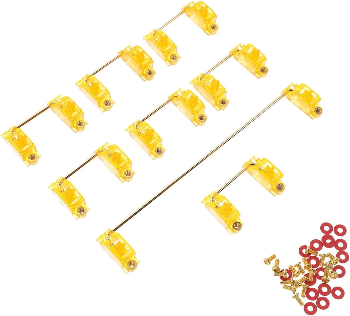 Gold Plated Screw PCB Key Stabilizer Set 6.25u, 7 Units, 2u