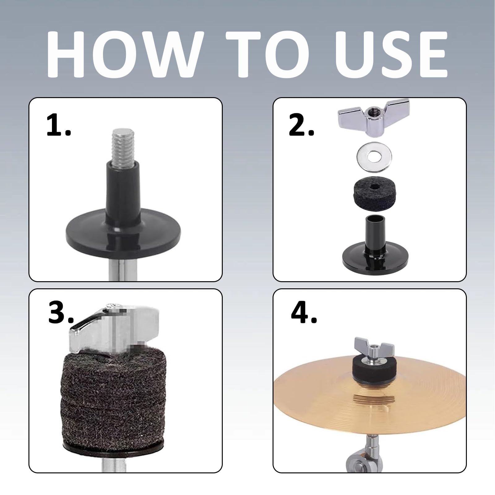 15 Manchons En Plastique Pour Cymbales - Manches Durables Et Anti-Usure Pour Batterie Et Percussion
