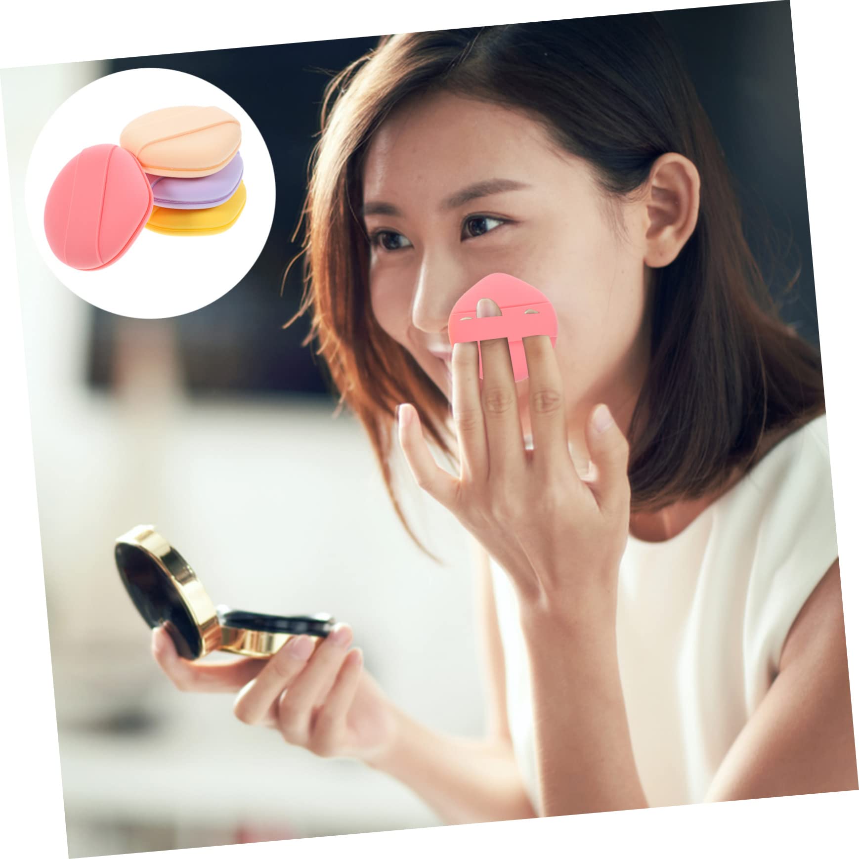 FOMIYES 12 Pz piumino da cipria spugna per spugnette per sfumare per il trucco spugnetta make up make up sponge make up applicatori per il viso spugnetta rotonda per il trucco