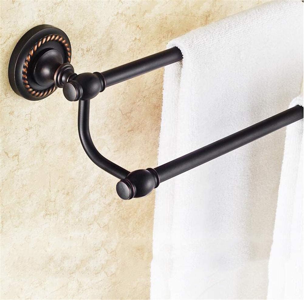 Increase Storage Towel Bar Single Pole Rack All Copper Rail Wall Mount Holder Bathroom Hardware Accessories Easy to Install(40cm) image 3