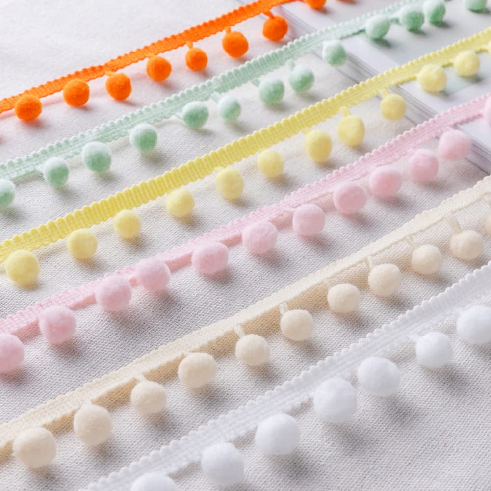 Duories 5 yards 12 mm pompons boord om te knutselen, decoratielint met