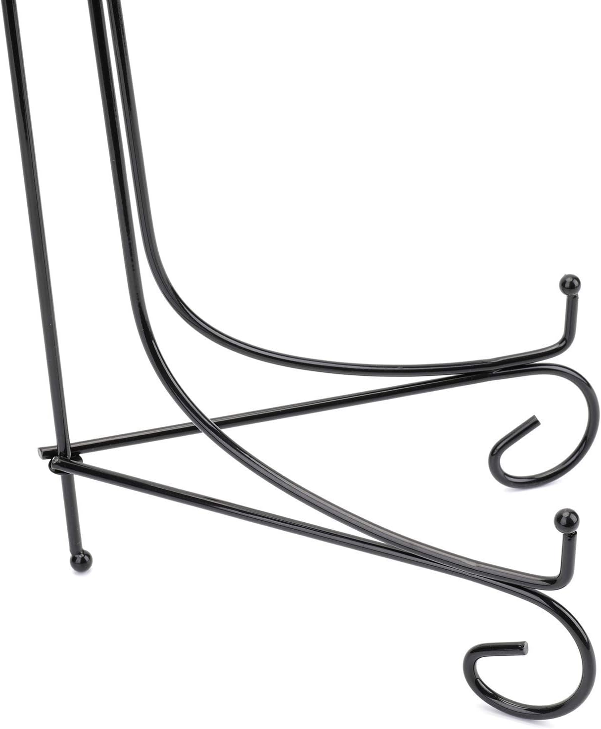 Jucoan 2 Pack 15 Inch Iron Display Stand, Large Black Easel Plate Holder Stand for Displaying Pictures Frame, Plates, Books Arts, Home Decor