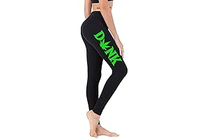 Dank Weed Leaf V359 Junior's Black Workout Leggings