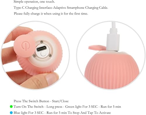 Miniatura 6 de Juguete de pelota para gatos, juguetes interactivos para gatos, bola móvil activada por movimiento automático, juego de escondite y busca para