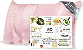 PROMEED 23 Momme 6A+ Mulberry Silk Pillowcase with Zipper, Premium Real ...