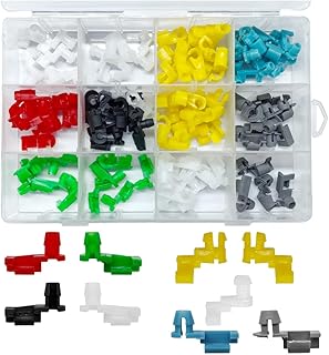 YoRise 80PCS Car Door Lock Rod Clips Assortment Kit, Universal Left & Right Door Handle Rod End Clip Replacement, Automotive Hood Latch Locking Push Clip Retainer for Cars/Trucks/SUVs (Multicolor)