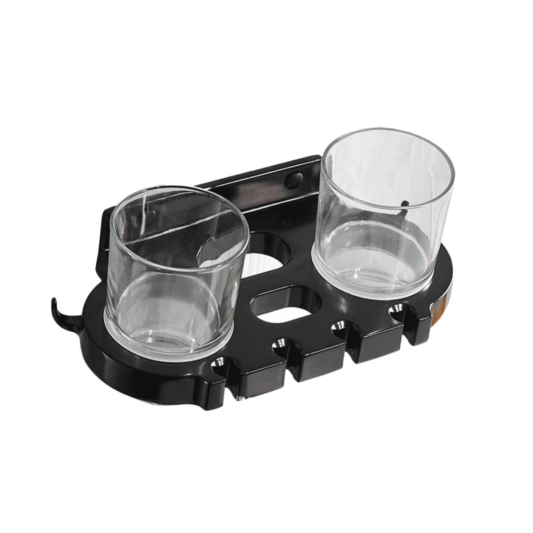 Soporte De Cepillo De Dientes De Aluminio Sin Portacepillos De Dientes Soporte para Vaso De Cepillo De Dientes Estante para Cepillos De Dientes Negro