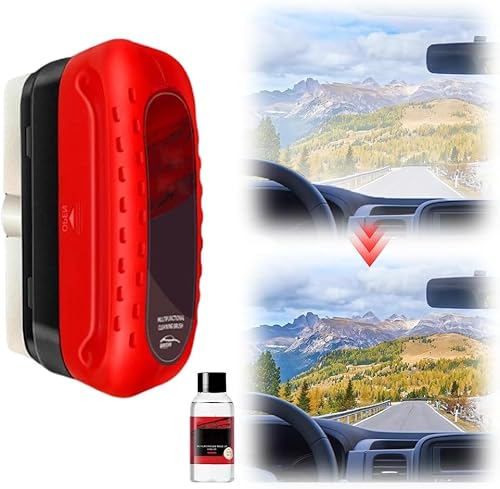 2026 Upgrade Universal Automotive Oil Film Cleaning Brush 2.0 with Refill, Efficient Car Glass Oil Film Cleaning Board, Cleaning Wipe Board for Windshield Improves Clarity and Visibility (1)
