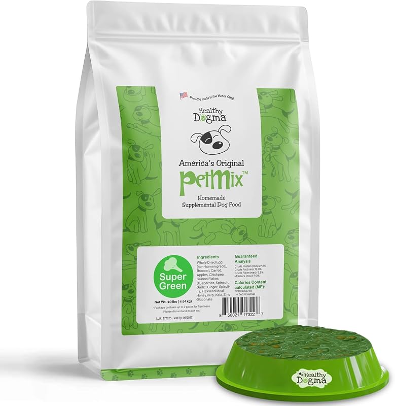 Ração desidratada para cães Healthy Dogma PetMix Super Green, 4,54 kg