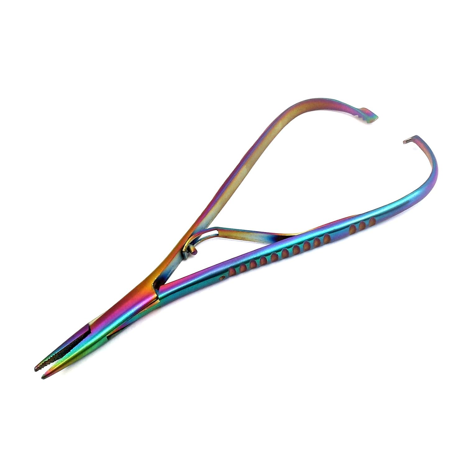 DDP Multi Color Rainbow Mathieu Ligature Elastic Placing Plier 5.5" Needle Holder Stainless Steel