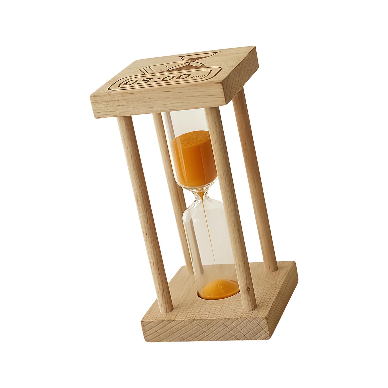 Wooden Sandglasses with Soft Glowing Technology to Track Time in Low Light Glowing Wood Timbers