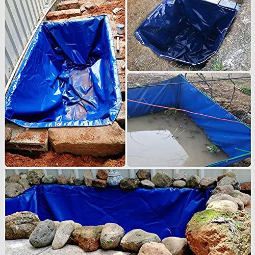Piscina resistente in PVC per grandi laghetti fuori terra, 0,45 mm, con valvola di scarico, ideale per acquari Koi e pesci rossi e giochi d'acqua all'aperto