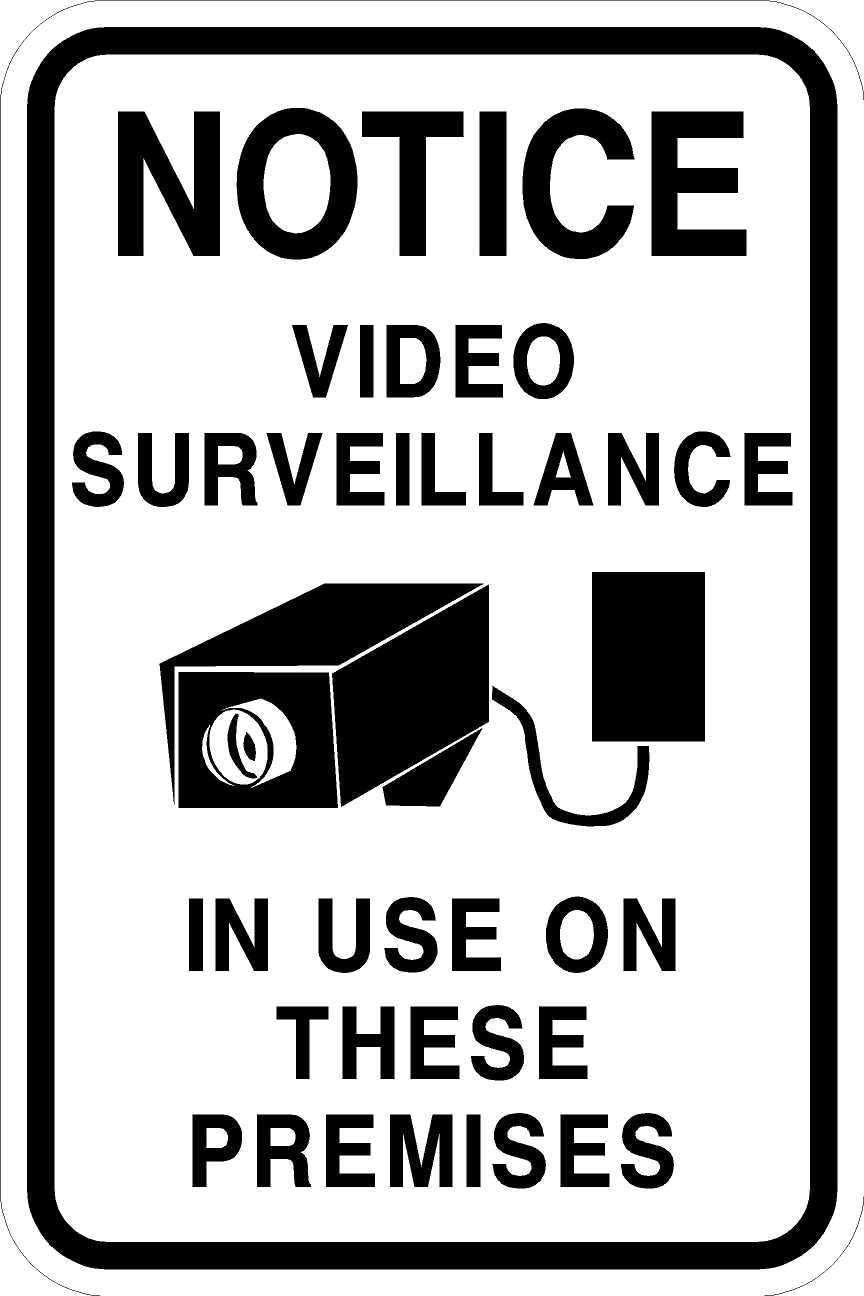 Notice Video Surveillance Sign - Ultra-Visible 12 x 18 Reflective Metal Sign with Oralite™ High-Intensity Prismatic Reflective Sheeting for Enhanced Safety and Security 10-Year Warranty