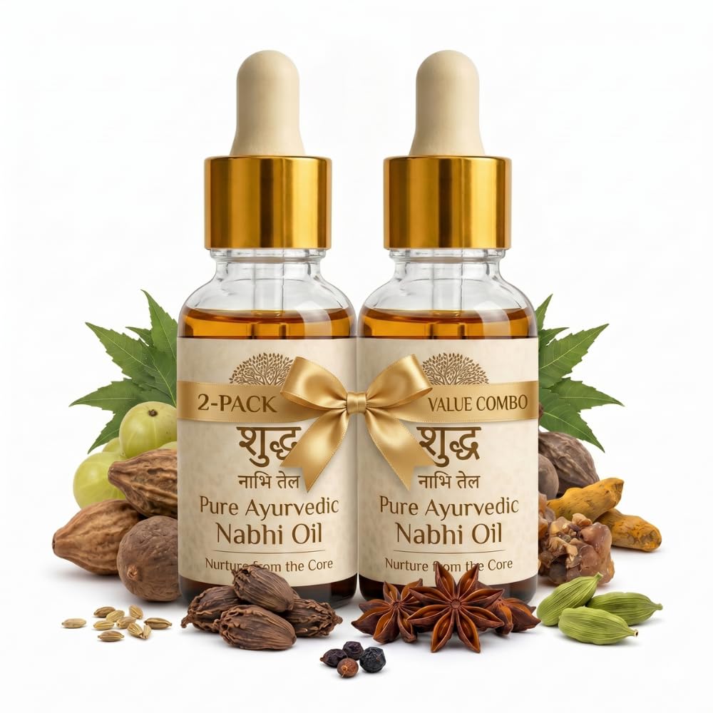 Ayurvedic Fat Burner & Weight Management Nabhi Oil 30ml | Belly Button Oil for Skin Tightening, Improved Metabolism, Deep Sleep, Gut Health & Detox Routine with Herbal Ingredients (COMBO (60 ML))-picture-29