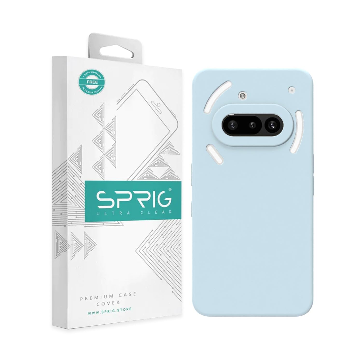 SPRIG SilkTone Back Cover for Nothing Phone 3A (Light Blue) - Image 1