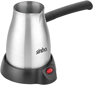 Sinbo SCM-2967 İnox Elektrikli Cezve – 6 Fincan Kapasiteli, Paslanmaz Gövdeli Türk Kahve Makinesi