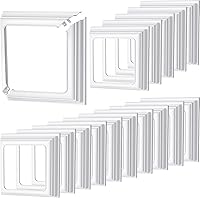 Vista 1 de Thyle 8 piezas de falda de vinilo de 4 x 4 pulgadas, cubierta de columna para base de poste para base de porche, cubierta, funda de vinilo