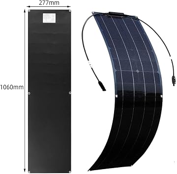 200W/400W/800W Portable Flexible Solar Panel, 12V-24V Flexible Photoelectric Monocrystalline Module 40A Charging Controller for Camper, Car, Boat, Caravan Black-200W