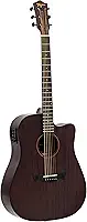 VIOLÃO FOLK CUTAWAY EQ AÇO T/SAPELE B/S SAPELE KANSAS GRAN RESERVA DKMOP TAGIMA
