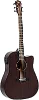 VIOLÃO FOLK CUTAWAY EQ AÇO T/SAPELE B/S SAPELE KANSAS GRAN RESERVA DKMOP TAGIMA