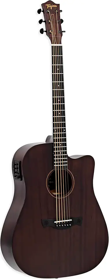 VIOLÃO FOLK CUTAWAY EQ AÇO T/SAPELE B/S SAPELE KANSAS GRAN RESERVA DKMOP TAGIMA