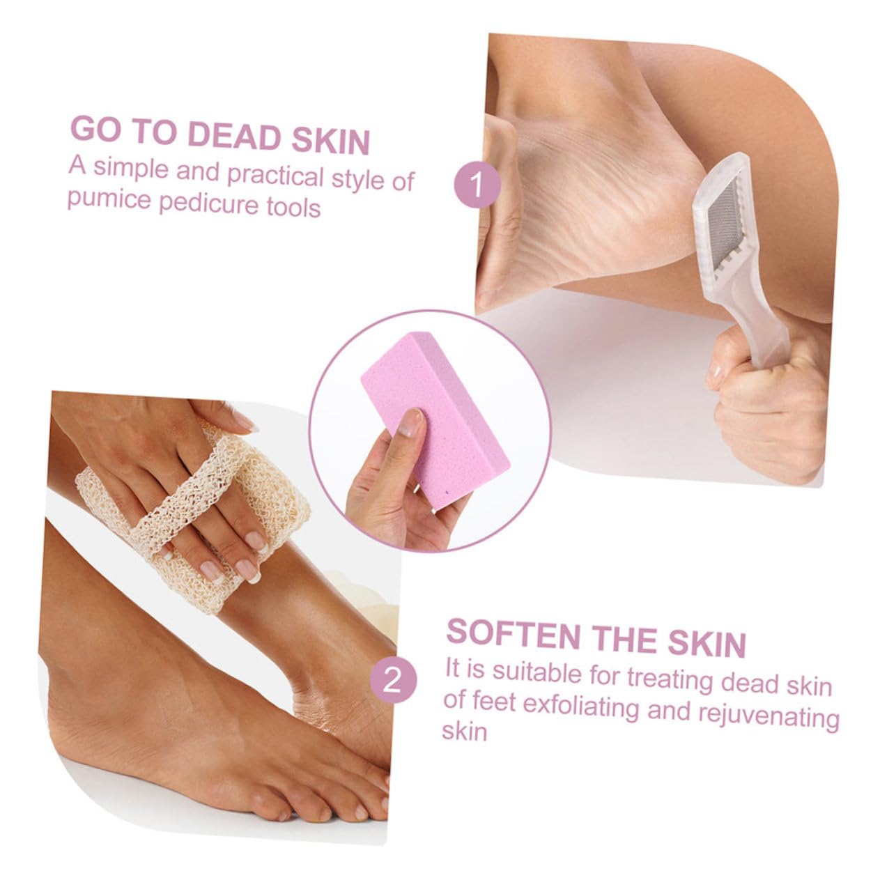Healeved 45pezzi Pietre Per Pedicure Pu Colorate Rimozione Della Morta Strumenti Per La Dei Piedi Massaggio e Scrub Per Talloni Screpolati e Secca