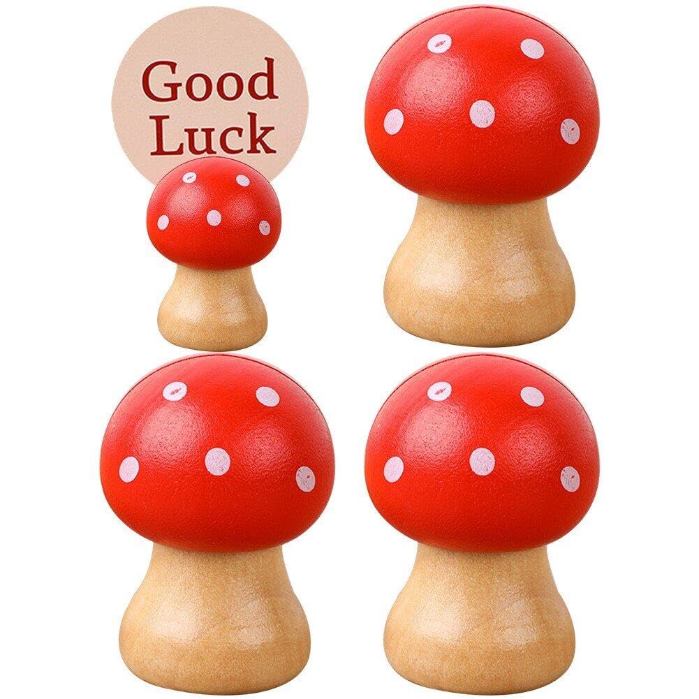 Muteitt 4 Pcs Mushroom Table Number Holders Place Card Holder Table Card Holders for Party Buffet Table Place Card Holders Table Sign Holders