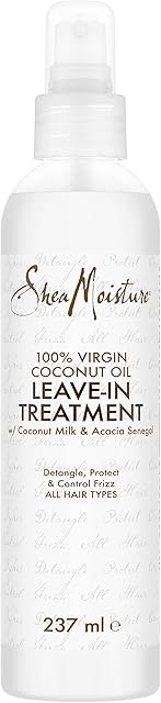 SheaMoisture 100% Virgin Coconut Oil Leave In Treatment for all hair types / silicone free 236 ml
