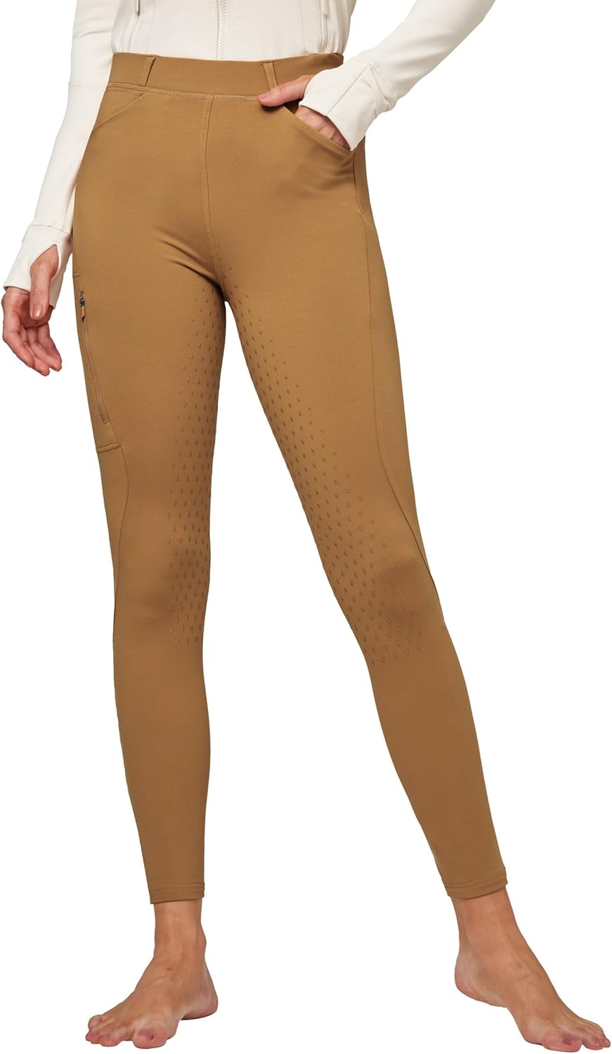 Willit Women's Fleece Riding Breeches Winter Horse Riding Pants Tights Equestrian Thermal Schooling Tights - Image 3