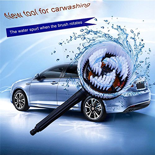 MeiBoAll Car Wash Brush,Automatic Rotation Long Handle Soft Hair Car Cleaning Brush Car Wash Tools