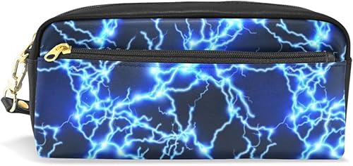 Estuche de lápices de gran capacidad, portátil, de piel sintética, organizador de maquillaje, bolsa de maquillaje con asa para niños, niñas,