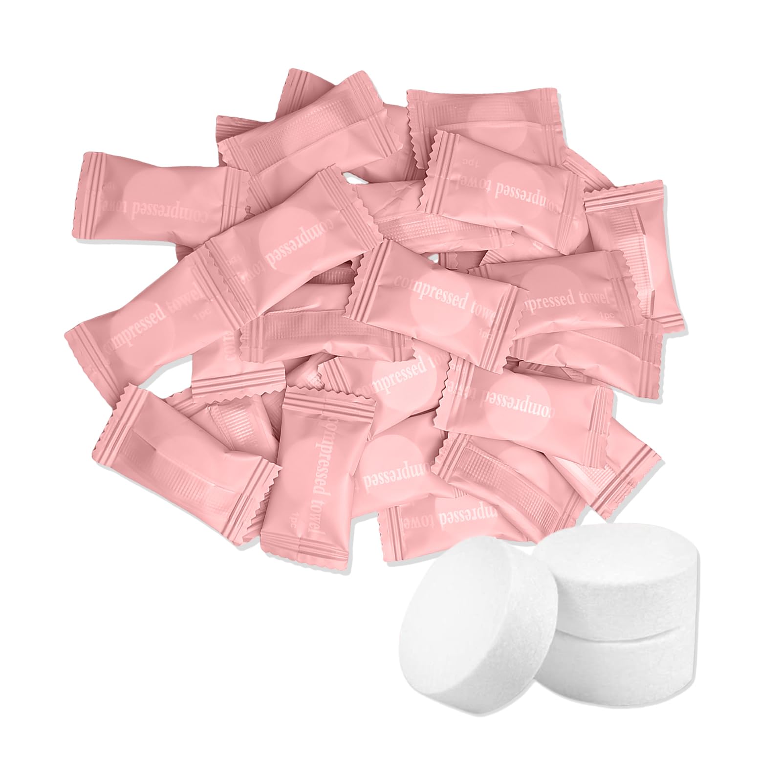 flintronic Compressed Towel, 120PCS Portable Face Towel, Disposable Mini Cotton Tissue for Travel Beauty Salon, Camping